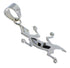 Jet And Mother Of Pearl Silver Lizard Pendant Jewelry YX51768